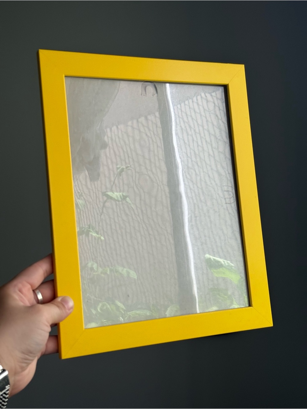 NYTTJA 8.5x11" Yellow Wood c1999 Vintage IKEA Wall Hanging Photo Picture Frame
